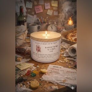 Everything is Fine… Ish 8oz Candle Soy Wax Hand Crafted